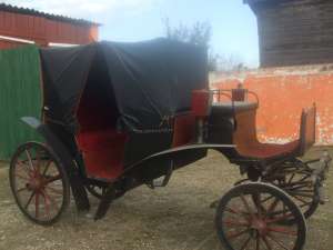 Trasura pentru cai cu dublu cober(birja) Foarte bine intretinuta.Tapitata nou!
