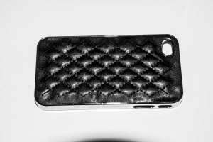 CARCASA HUSA CHROME LUXURY IPHONE 4 4S SPATE PIELE LEATHER