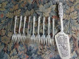SET TACAMURI METAL ARGINTAT