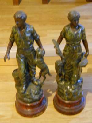 2 STATUETE IN ANTIMONIU 350 EURO