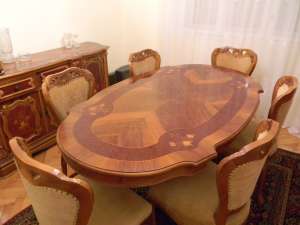 Set sufragerie din lemn masiv sculptat