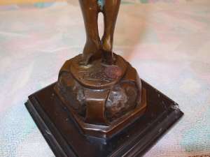 Statueta bronz masiv "Femeie nud" semnata Philipe