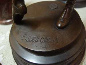 Statueta bronz masiv "Balerina" semnata Soldi-Colbert