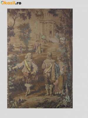 TAPISERIE VECHE SCENA GALANTA 190 X 122 CM
