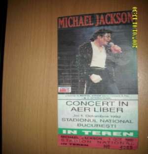 Bilet 1992 Michael Jackson