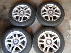 Jenti aluminiu 4x100 R14 cu anvelope goodyear m+s