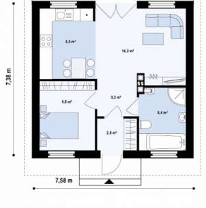 Casa 2 camere numai 19.850