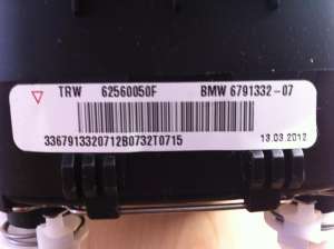 AIRBAG sofer BMW  seria 3 F30 ,   F31,   F32 ,   F33  NOU !!!  model 2012- Prezent