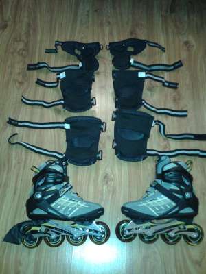 Role  ROSSIGNOL + aparatori HEAD