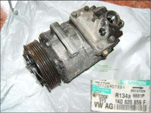 VW  Passat ,  Golf 5 ,   Audi A3 COMPRESOR  CLIMA SANDEN Cod:  1K0 820 859 F