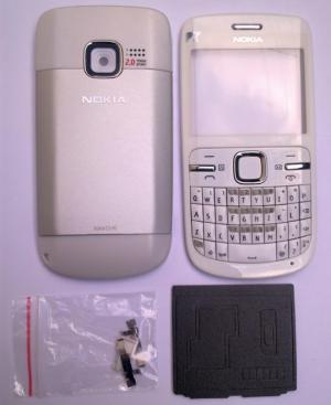Carcasa Nokia C3 White ( Alba ) ORIGINALA COMPLETA