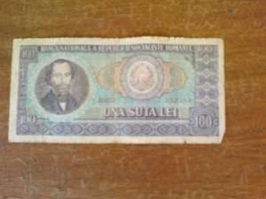 bacnote vechi din anul 1966:bacnote de 100, 50, 25, 10 lei