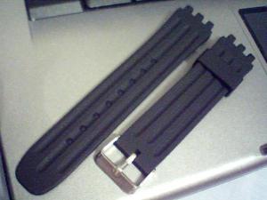 curea swatch neagra din silicon de 19 mm,    latime. Tel. 0764.533.165