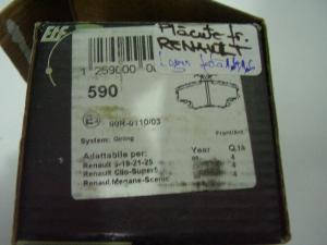 Placute frana Logan fata set