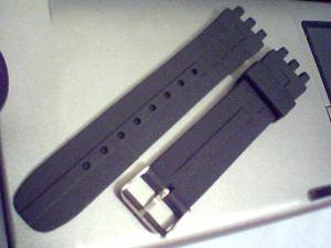 curea swatch neagra din silicon de 19 mm,    latime. Tel. 0764.533.165