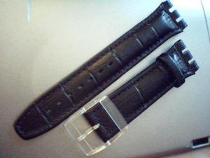 curea swatch piele neagra de 21 mm,    latime. Tel. 0764.533.165