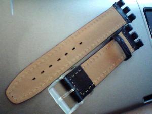 curea swatch piele neagra de 21 mm,    latime. Tel. 0764.533.165