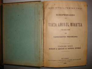 Vand carte Schopenhauer veche 120 ani