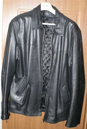 Vand geaca de piele barbateasca,   neagra,   marimea 3XL
