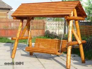 Leagan rustic de lemn