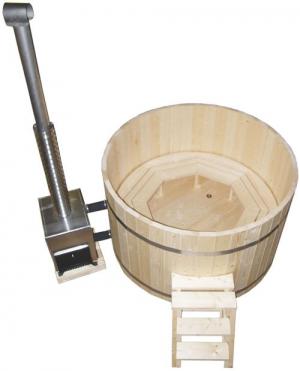 Ciubar - Hot tub din lemn - soba externa