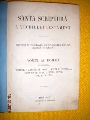 VAND SFANTA SCRIPTURA A VECHIULUI TESTAMENT-TOMUL AL DOILEA