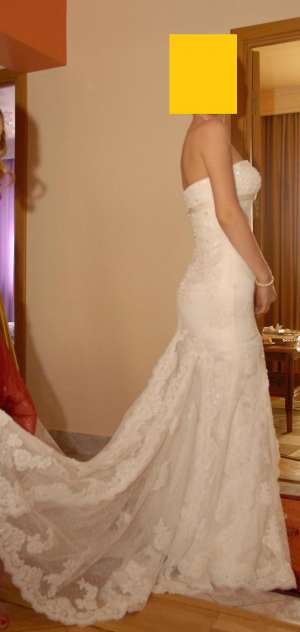 Rochie de mireasa tip sirena + voal spaniol