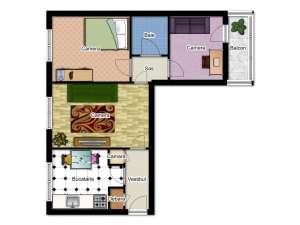 61.100 Eur,  Str. C-tin Brancusi. Ap. 3 cam