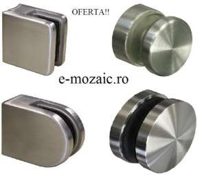 Cleme inox sticla 8mm