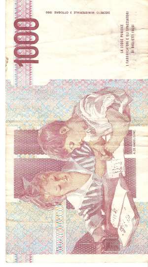 1000 DE LIRE (MILLE) 13 OCTOMBRIE 1990