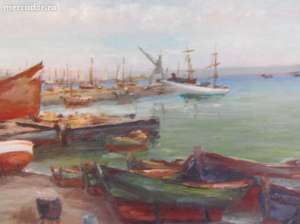 tablou ,  ulei pe lemn ,  Franta