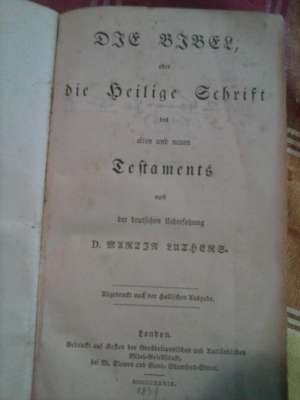 vand biblie veche in limba germana(gotica) editie London foarte rara din 1839