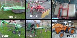 Vand Tractor Renault 95TX,  Fiat 45CP,  Met Erbicidat,  Plug,  Cositoare,  Grebla adunat Fan