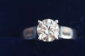 Inel DIAMANT rotund/briliant 1.20 ct H-VS2 aur alb 14K NOU!!!