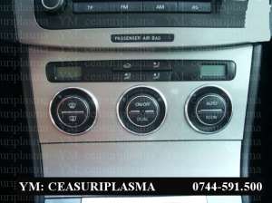 Inele cromate pentru ventilatie si buton far,   din aluminiu pentru Passat B6