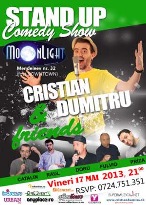 Stand Up Comedy Vineri 17 mai Bucuresti MoonLight Piata Romana