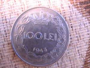 vand moneda regele carol 100 lei 1943