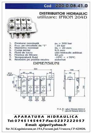 Distribuitor pentru IFRON, Automacara, TAF, TIH, HYDROM, Motostivuitor, etc