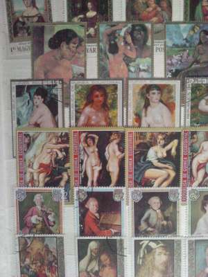 Catalog timbre cu picturi, pictori, sculptori si traditii