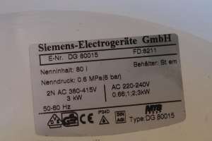 Boiler Siemens 80 litrii,           stare buna