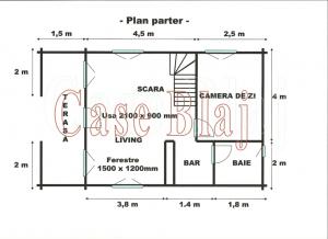 Casa din lemn ,   casa de vacanta ,  cabane - model Liliana  tel. 0760-427621