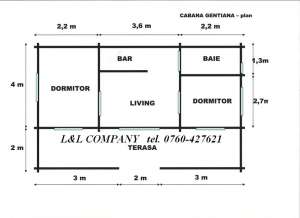 Casa de vacanta ,  case din lemn - model Constanta   0760-427621