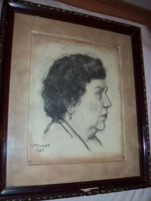 I. F. Steurer portret grafic si 3 picturi in ulei