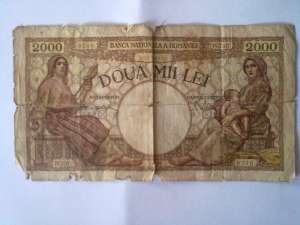 vand bancnote veche de 2000 lei 2 MAi 1944