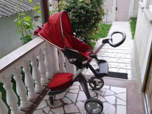 carucior stokke  si scaun auto si scaun de masa chicco