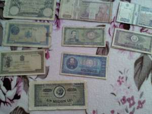 vand colectie bacnote romanesti si straine