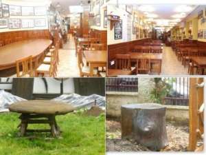 VAND mobilier de gradina rustic,  din lemn masiv