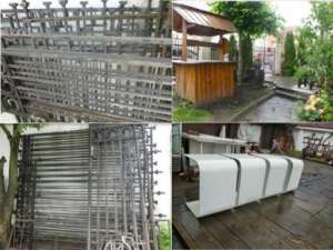 VAND mobilier de gradina rustic,  din lemn masiv