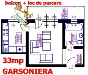 Garsoniera 33 mp constructie 2013 in zona Garii
