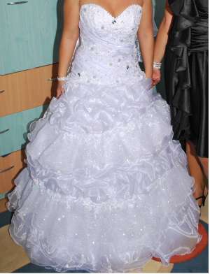 vand rochie mireasa alba,   model unicat